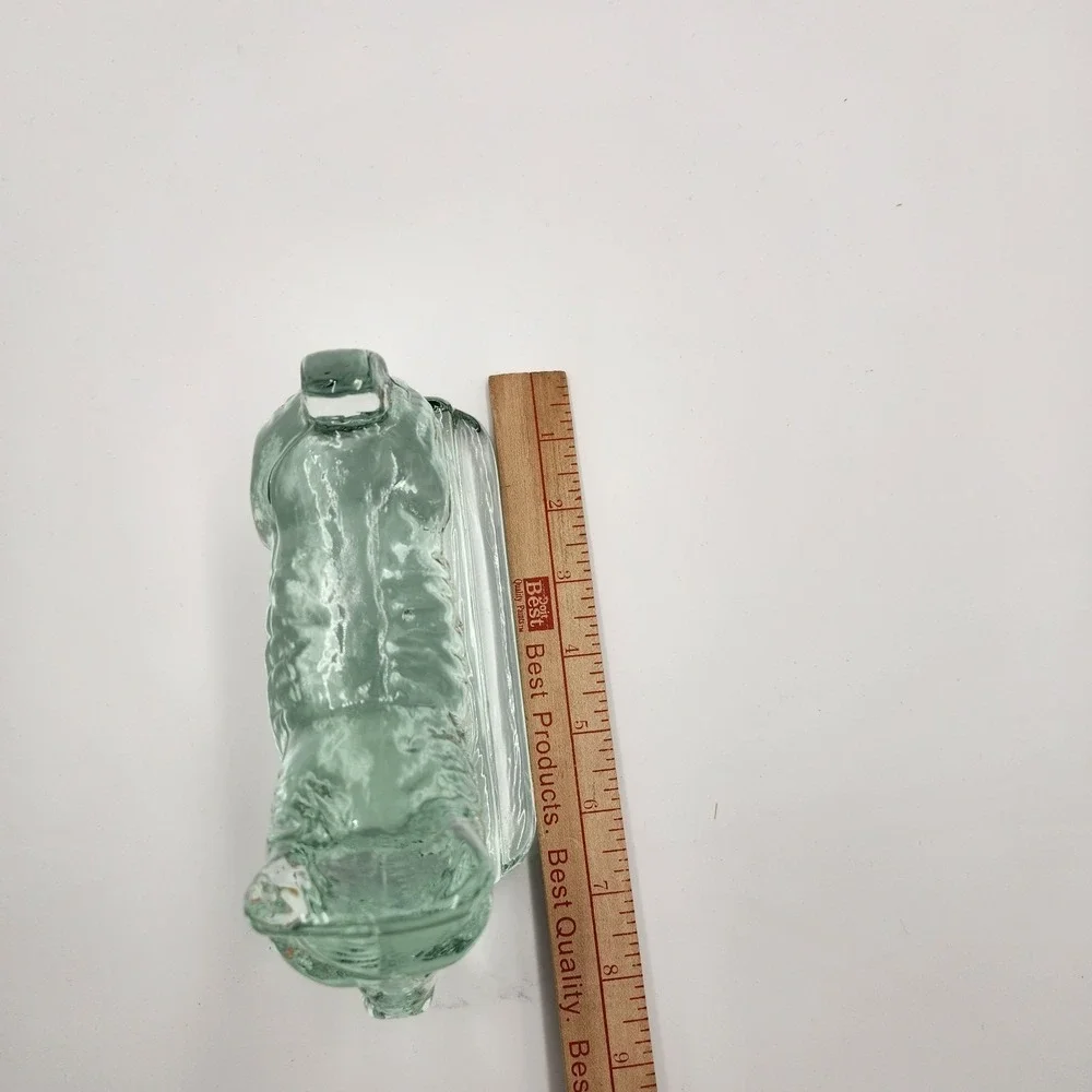 VTG Heisey Style Clear Glass Scottie Terrier Dog Paperweight Doorstop Bookend